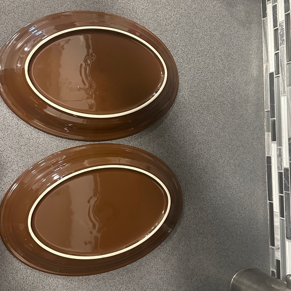 Fiestaware Brown Oval Platters - Picture 5 of 7